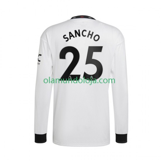 Camisola Manchester United Jadon Sancho 25 Homem Equipamento Segundo 2022-2023 Manga Comprida